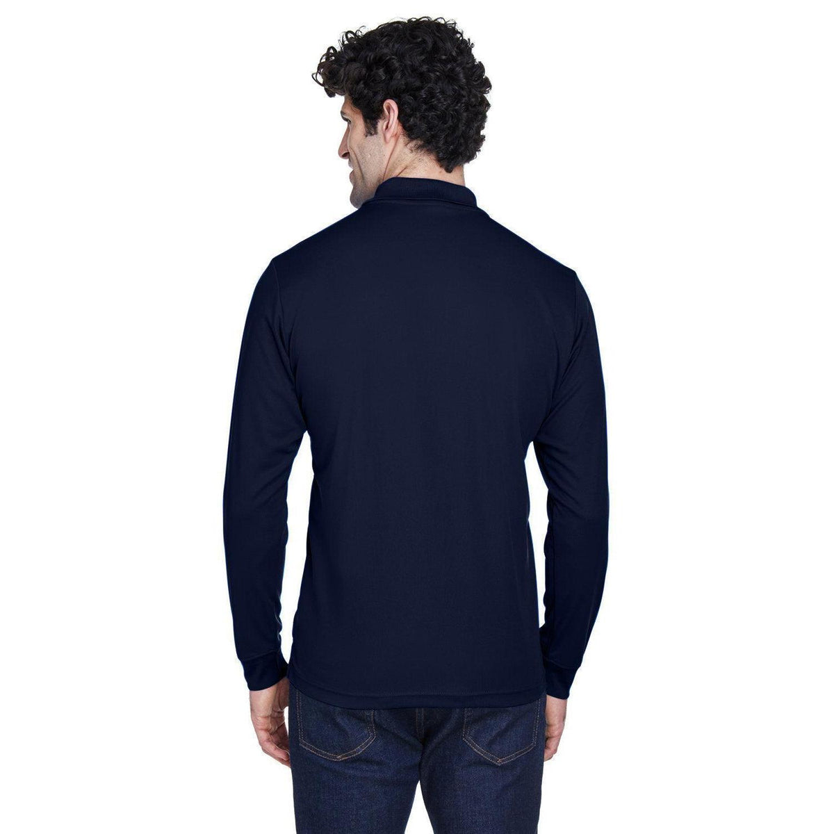 no-logo Core 365 Pinnacle Performance Long-Sleeve Pique Polo-Polos-CORE365-Thread Logic