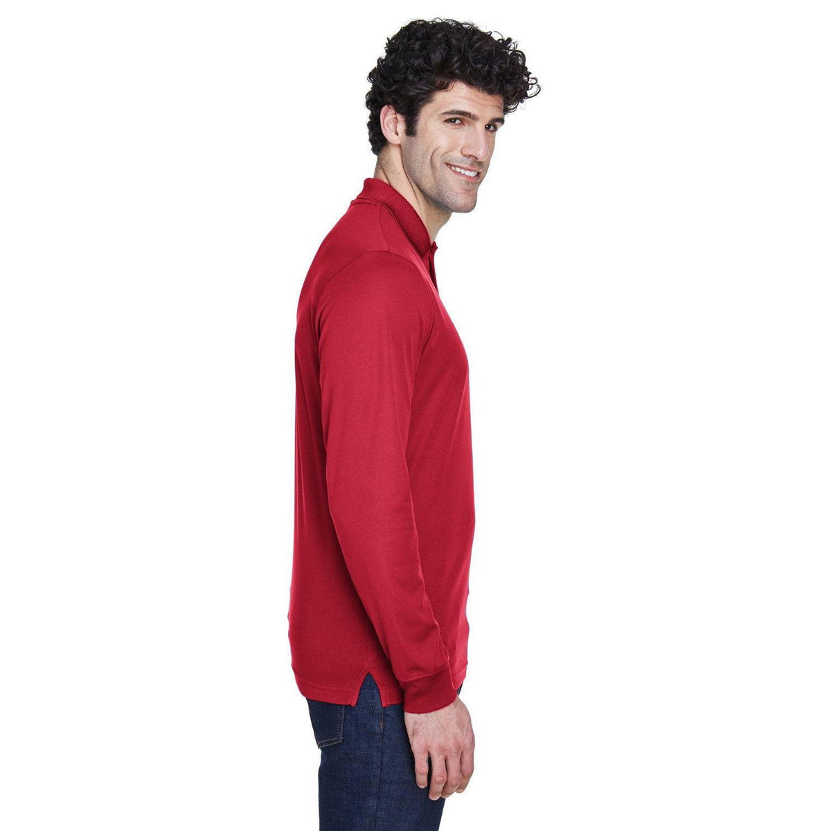 no-logo Core 365 Pinnacle Performance Long-Sleeve Pique Polo-Polos-CORE365-Thread Logic