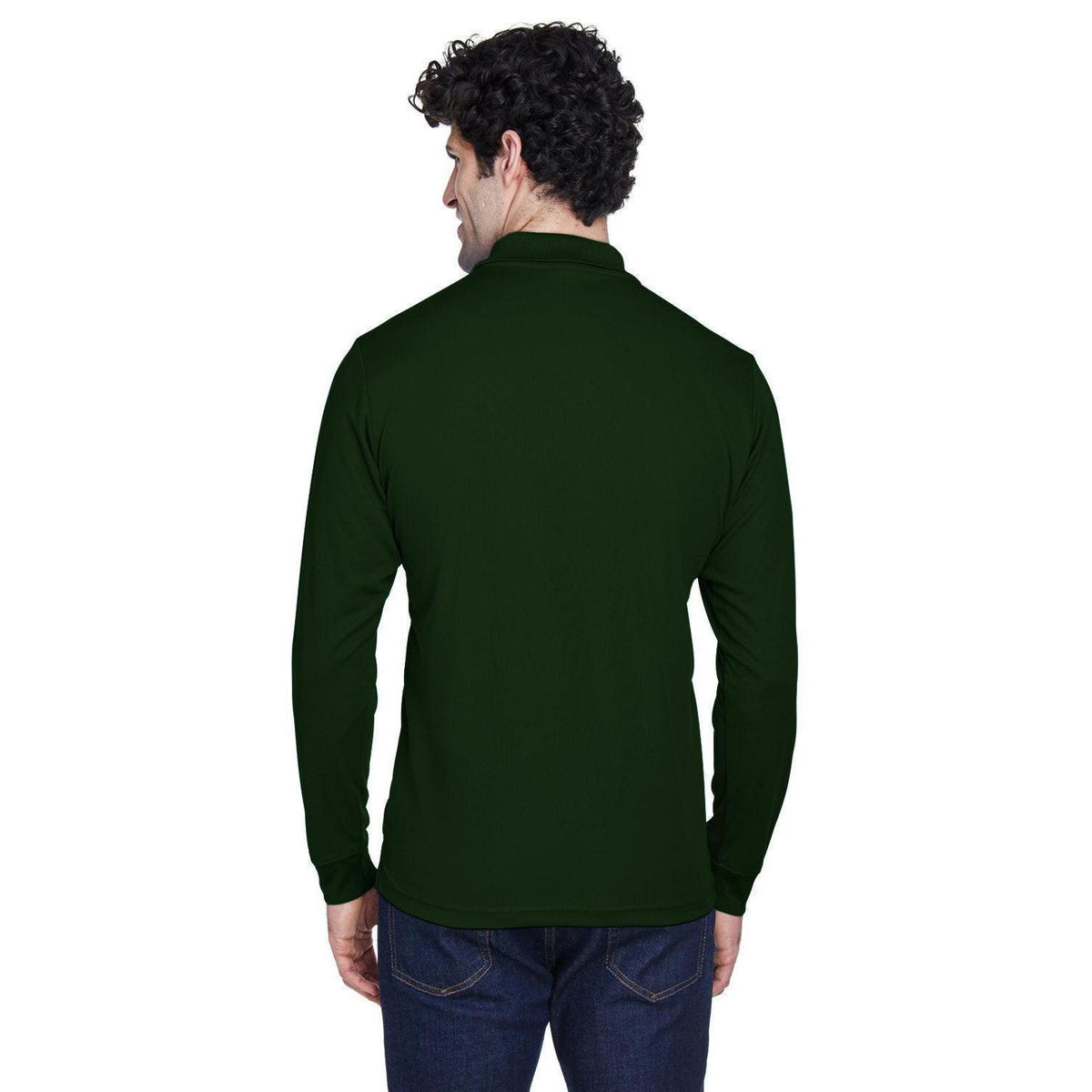 no-logo Core 365 Pinnacle Performance Long-Sleeve Pique Polo-Polos-CORE365-Thread Logic