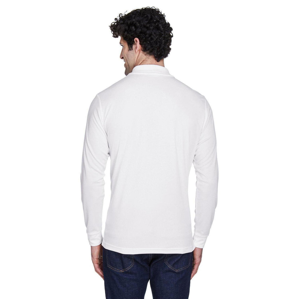 no-logo Core 365 Pinnacle Performance Long-Sleeve Pique Polo-Polos-CORE365-Thread Logic