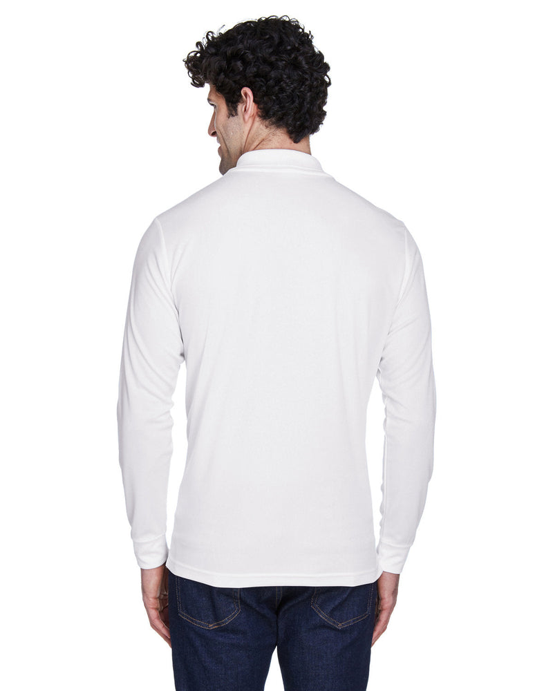 no-logo Core 365 Pinnacle Performance Long-Sleeve Pique Polo-Men's Polos-CORE365-Thread Logic