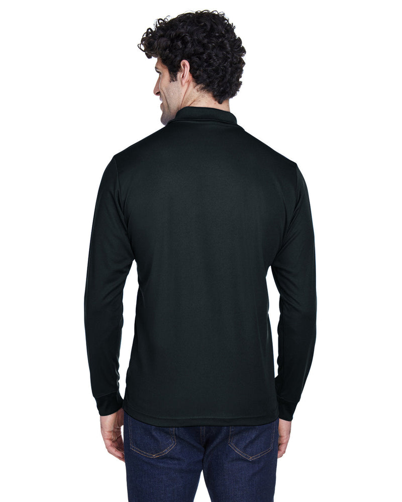 no-logo Core 365 Pinnacle Performance Long-Sleeve Pique Polo-Men's Polos-CORE365-Thread Logic