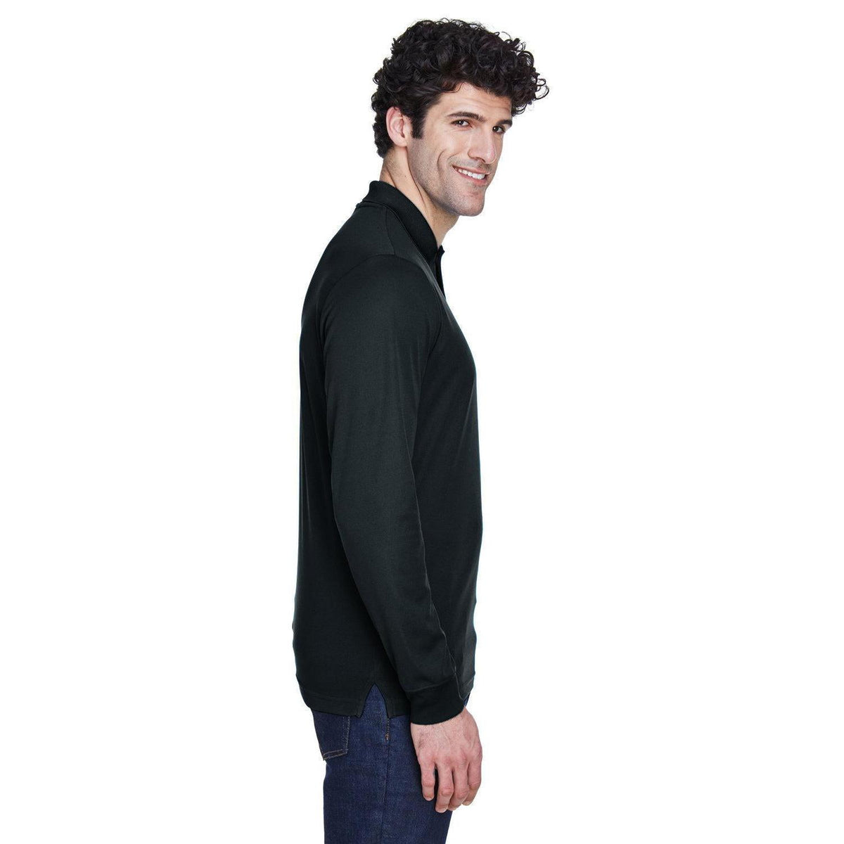 no-logo Core 365 Pinnacle Performance Long-Sleeve Pique Polo-Polos-CORE365-Thread Logic