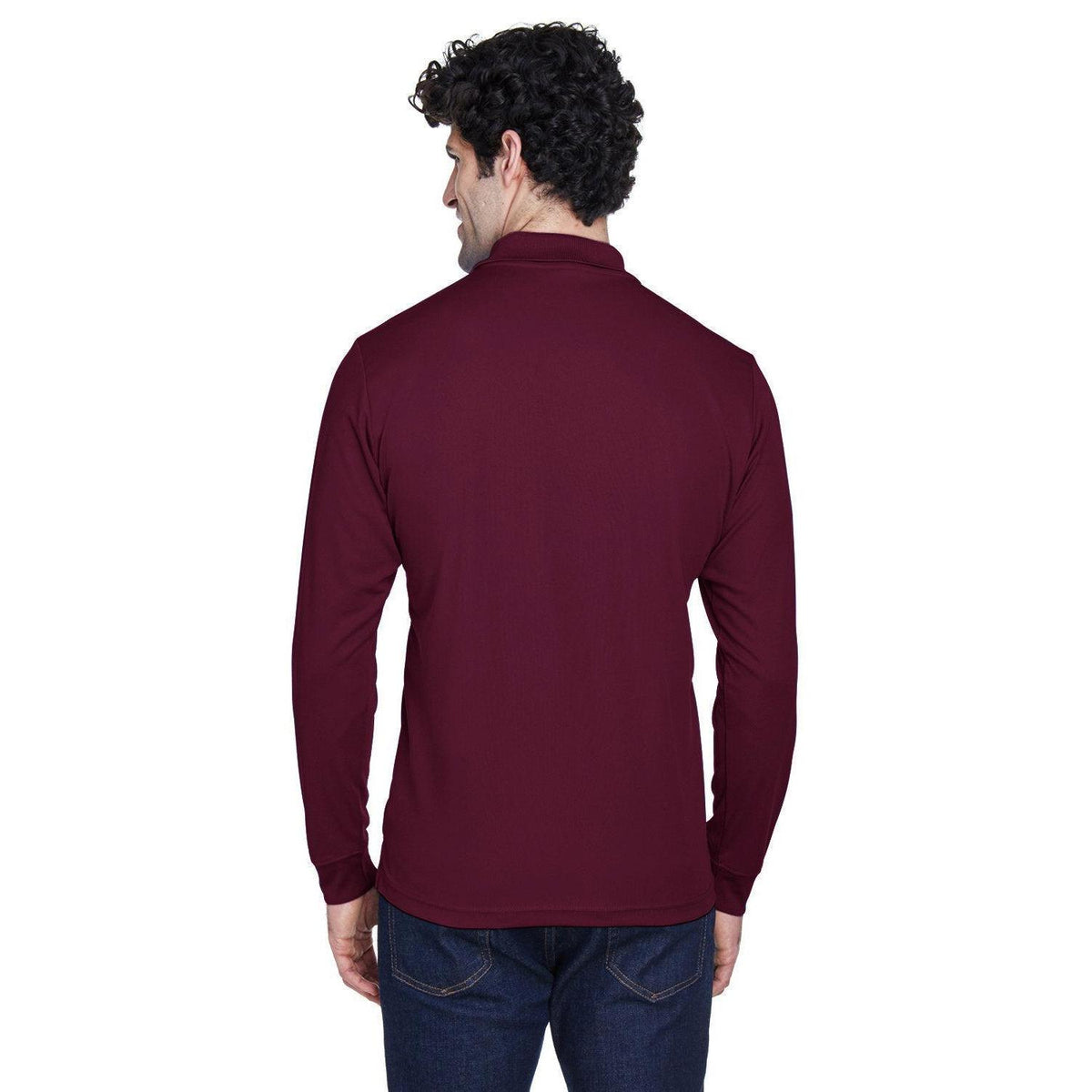 no-logo Core 365 Pinnacle Performance Long-Sleeve Pique Polo-Polos-CORE365-Thread Logic