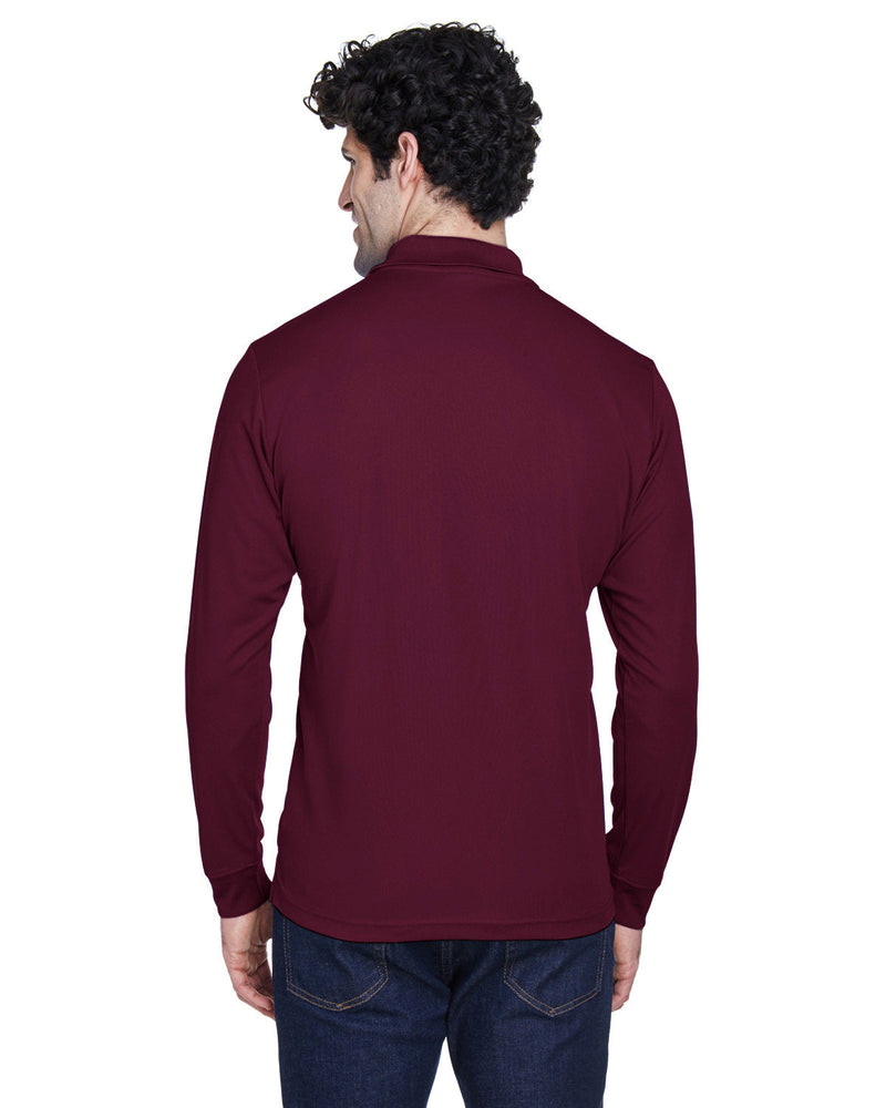 no-logo Core 365 Pinnacle Performance Long-Sleeve Pique Polo-Men's Polos-CORE365-Thread Logic