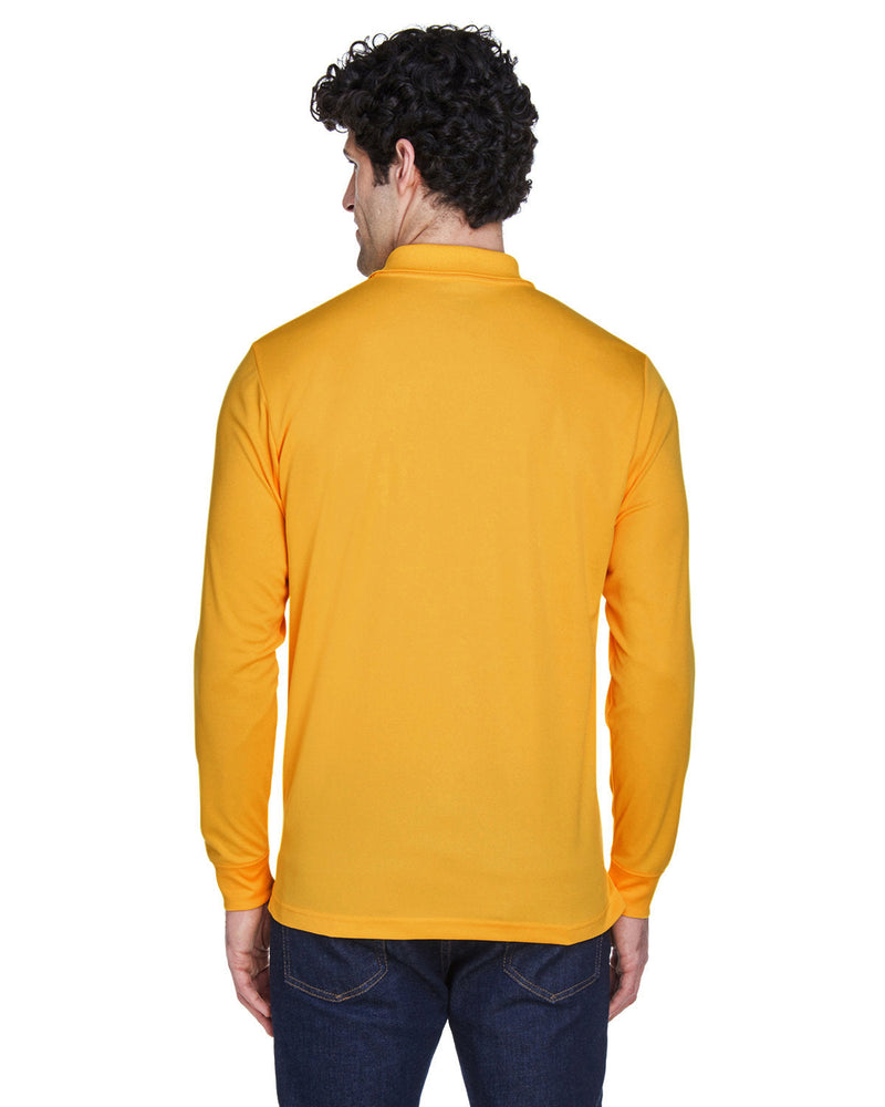 no-logo Core 365 Pinnacle Performance Long-Sleeve Pique Polo-Men's Polos-CORE365-Thread Logic