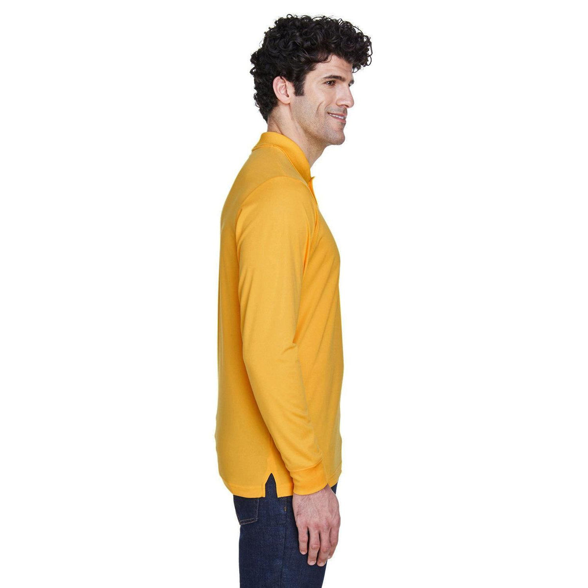 no-logo Core 365 Pinnacle Performance Long-Sleeve Pique Polo-Polos-CORE365-Thread Logic