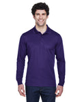  Core 365 Pinnacle Performance Long-Sleeve Pique Polo-Men's Polos-CORE365-Campus Purple-S-Thread Logic