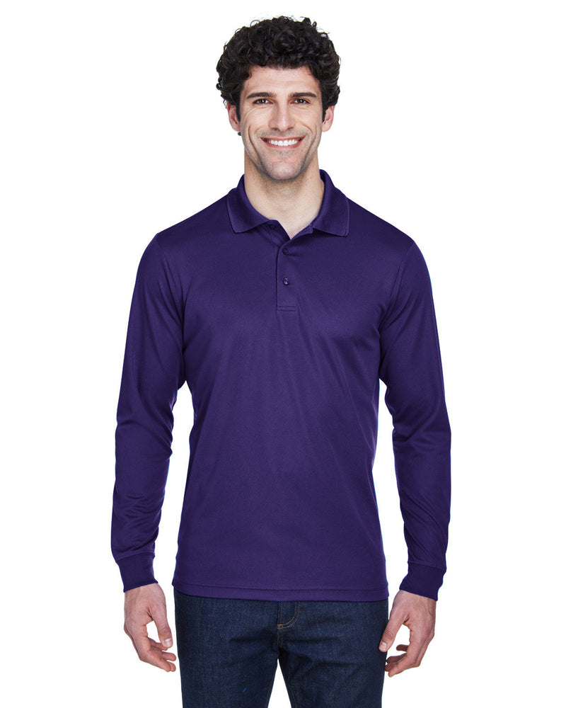  Core 365 Pinnacle Performance Long-Sleeve Pique Polo-Men's Polos-CORE365-Campus Purple-S-Thread Logic