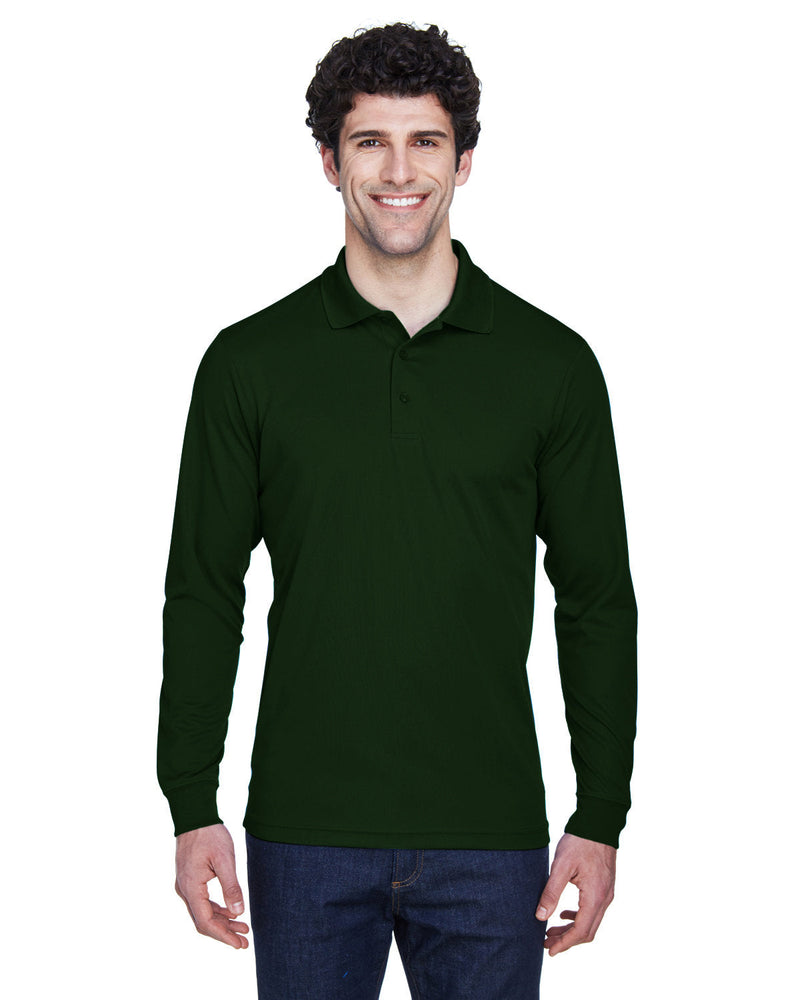  Core 365 Pinnacle Performance Long-Sleeve Pique Polo-Men's Polos-CORE365-Forest-S-Thread Logic