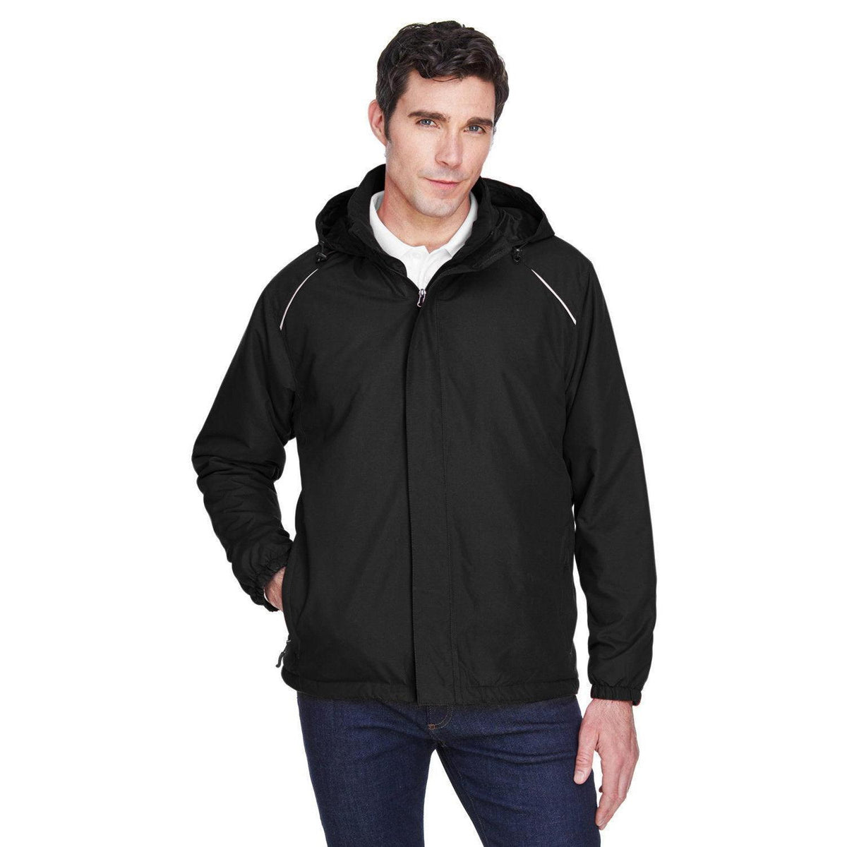 no-logo Core 365 Tall Brisk Insulated Jacket-Men's Jackets-CORE365-Black-LT-Thread Logic