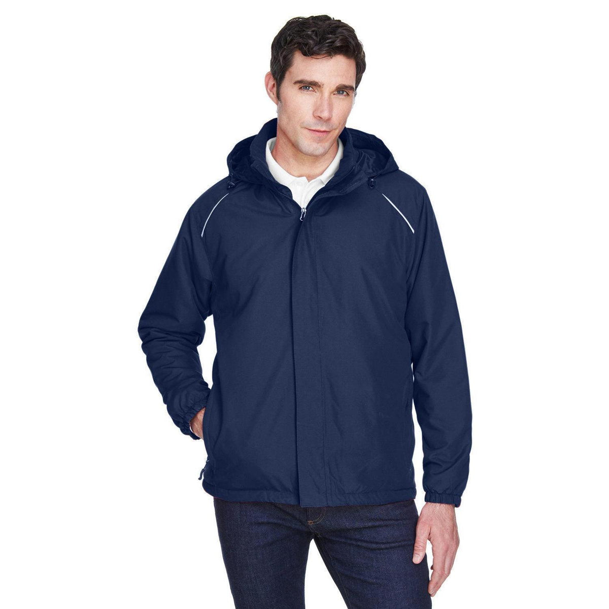 no-logo Core 365 Tall Brisk Insulated Jacket-Men's Jackets-CORE365-Classic Navy-LT-Thread Logic