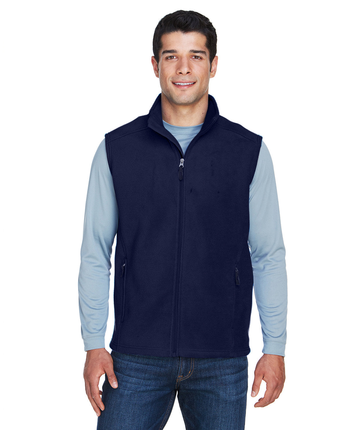  Core 365 Tall Journey Fleece Vest-Men's Layering-CORE365-Classic Navy-LT-Thread Logic