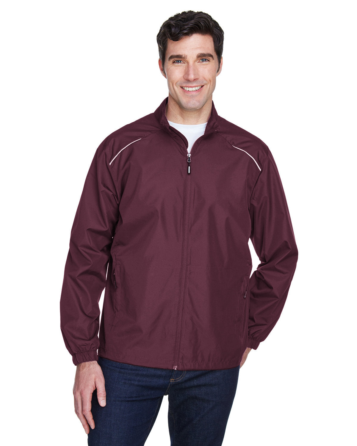  Core 365 Unlined Lightweight Jacket-Men's Jackets-CORE365-Burgundy-S-Thread Logic