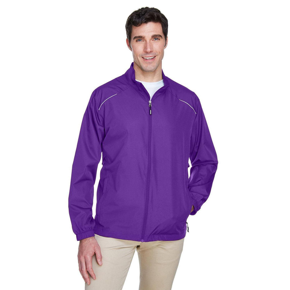 no-logo Core 365 Unlined Lightweight Jacket-Men's Jackets-CORE365-Campus Purple-S-Thread Logic