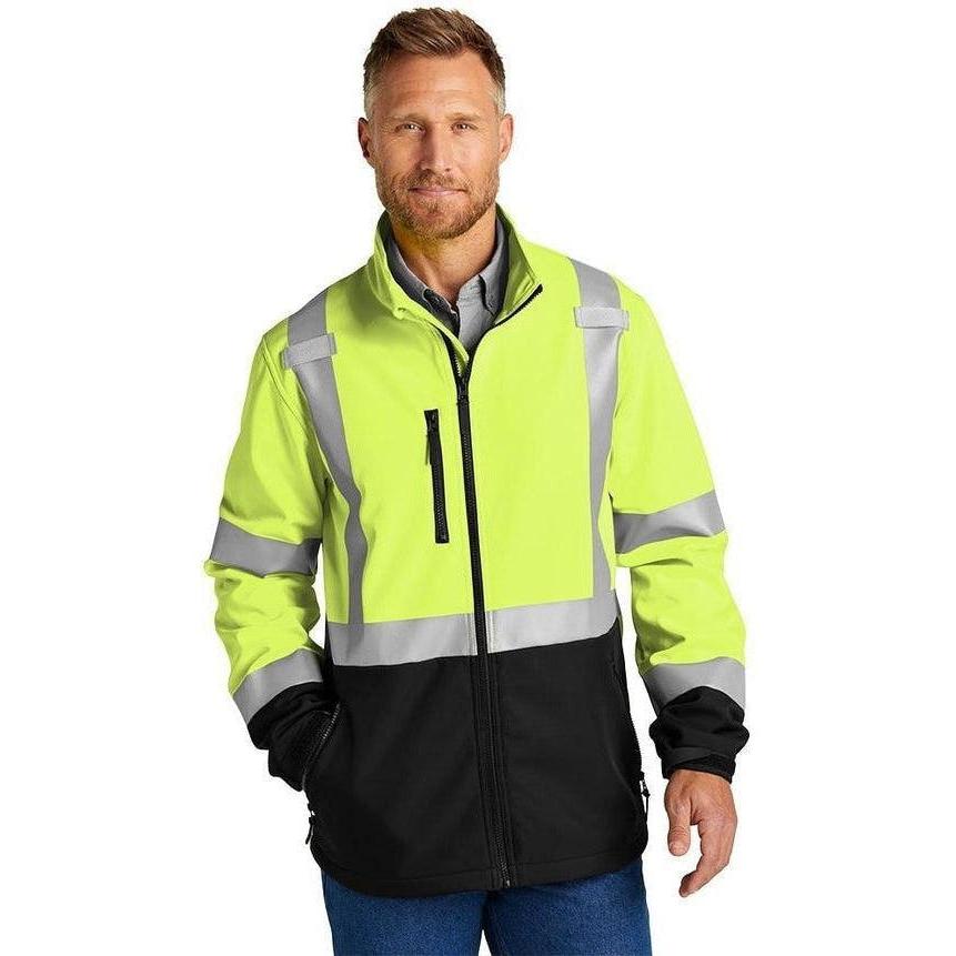no-logo CornerStone ANSI 107 Class 3 Soft Shell Jacket-Regular-Cornerstone-Thread Logic