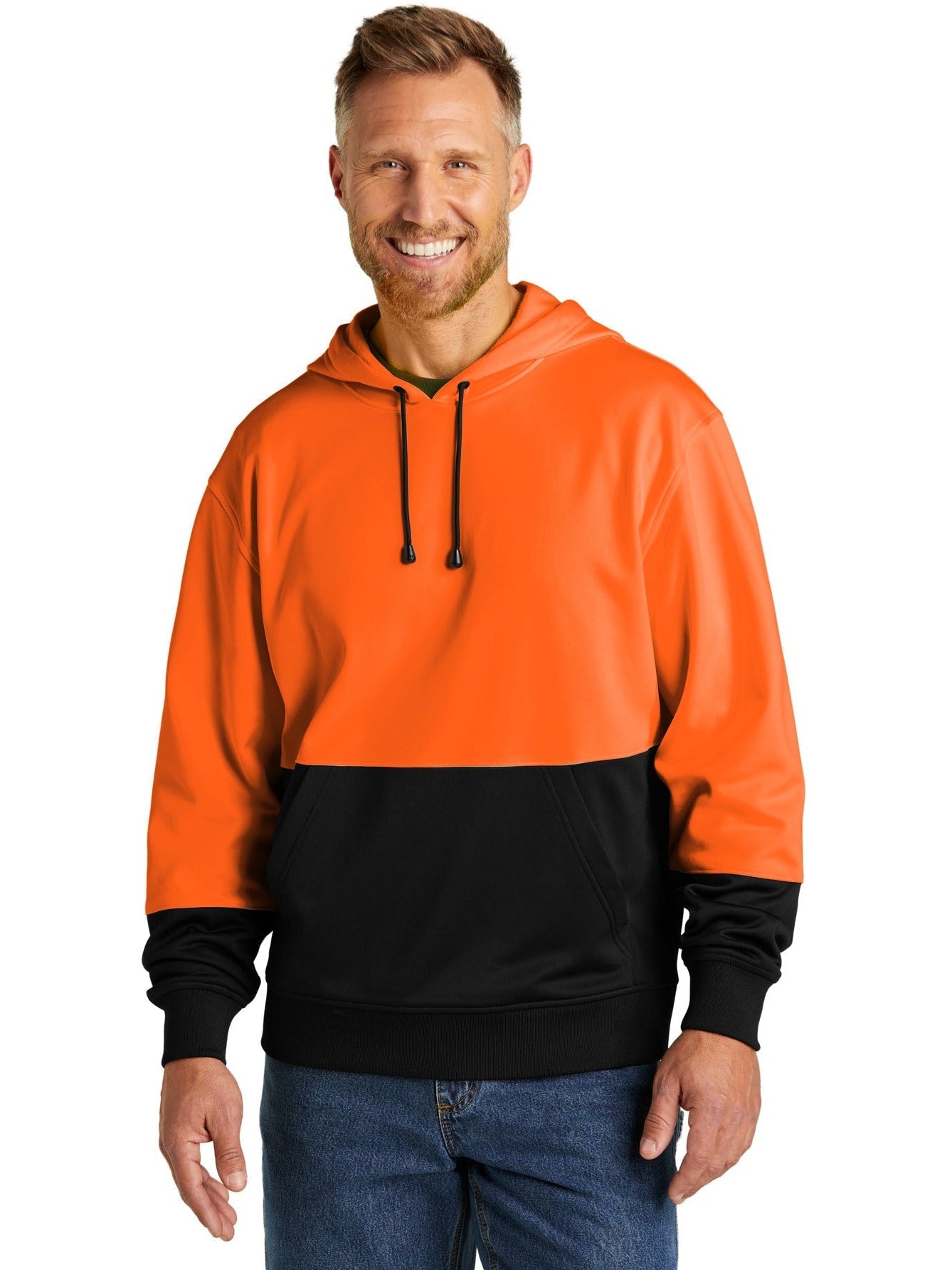 no-logo CornerStone Enhanced Visibility Fleece Pullover Hoodie-Regular-Cornerstone-Thread Logic