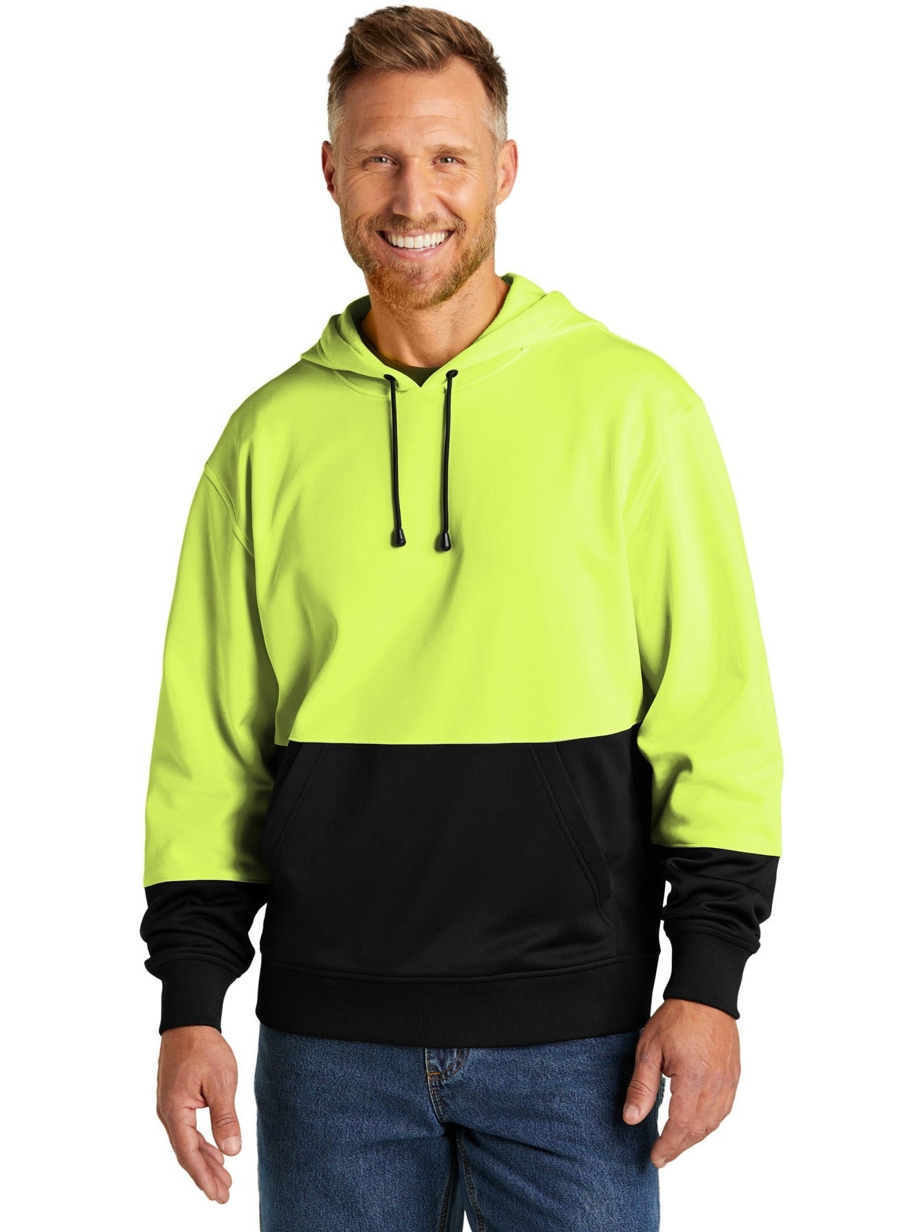 no-logo CornerStone Enhanced Visibility Fleece Pullover Hoodie-Regular-Cornerstone-Thread Logic