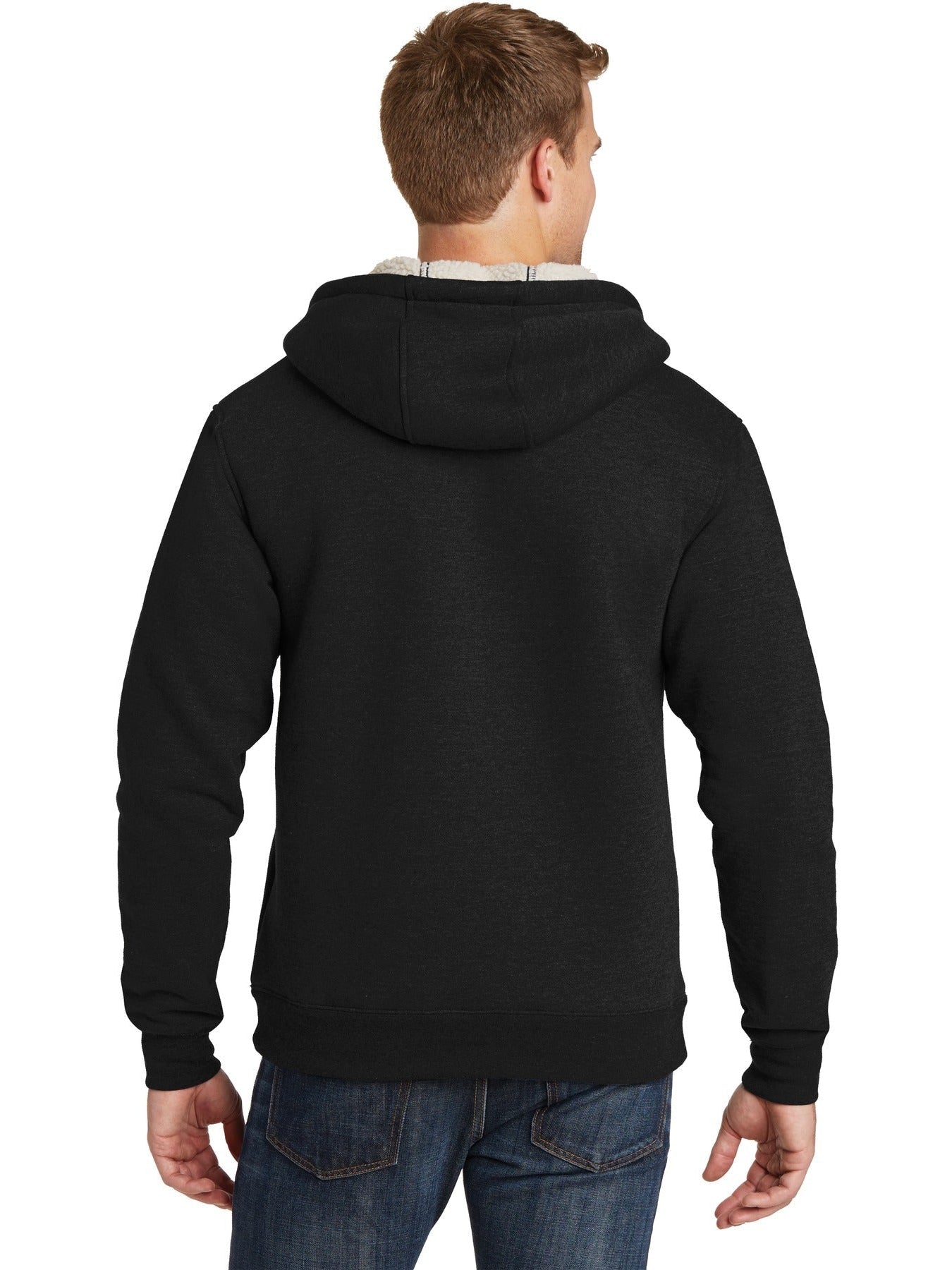no-logo CornerStone Heavyweight Sherpa-Lined Hooded Fleece Jacket-Regular-Cornerstone-Thread Logic