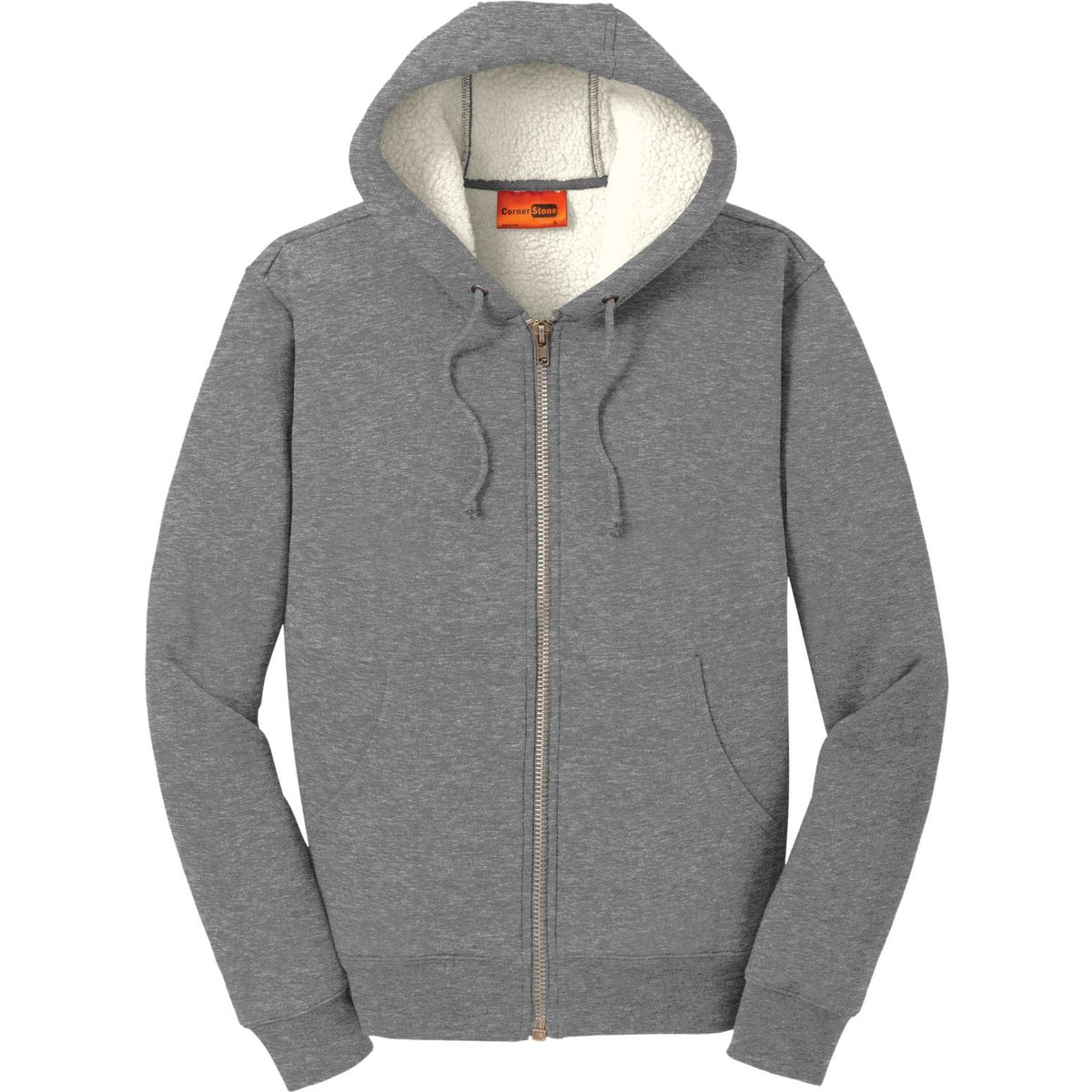 logo-left CornerStone Heavyweight Sherpa-Lined Hooded Fleece Jacket