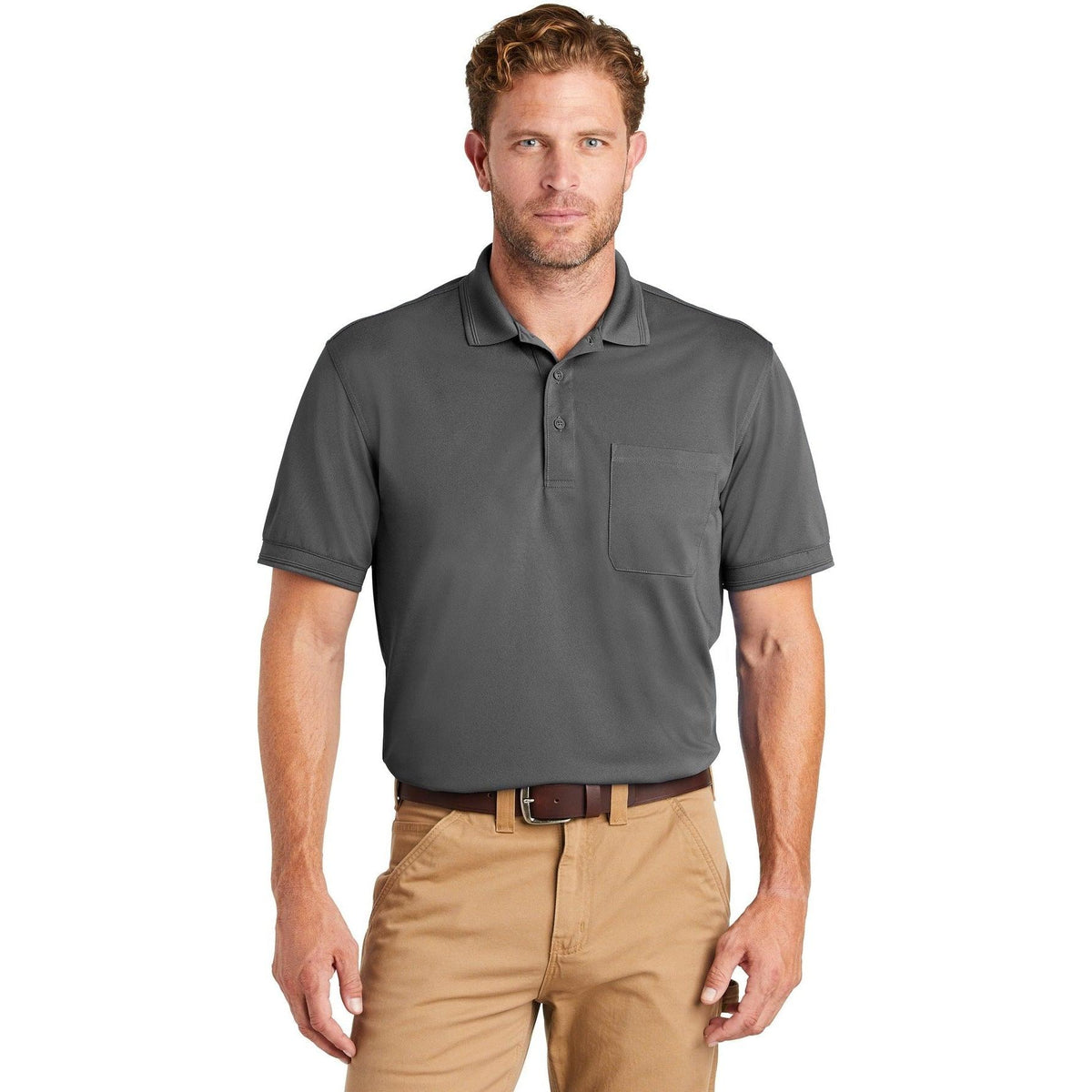 no-logo CornerStone Industrial Snag-Proof Pique Pocket Polo-Regular-Cornerstone-Thread Logic
