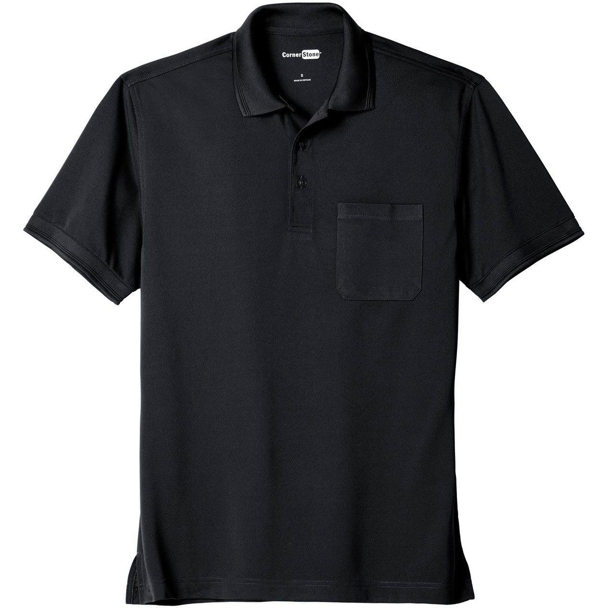 no-logo CornerStone Industrial Snag-Proof Pique Pocket Polo-Regular-Cornerstone-Navy Blue-XS-Thread Logic
