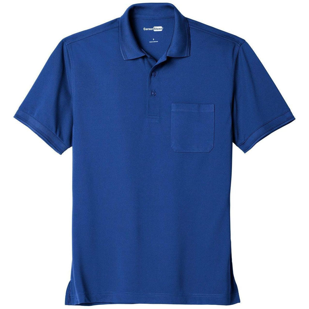 no-logo CornerStone Industrial Snag-Proof Pique Pocket Polo-Regular-Cornerstone-Royal-XS-Thread Logic