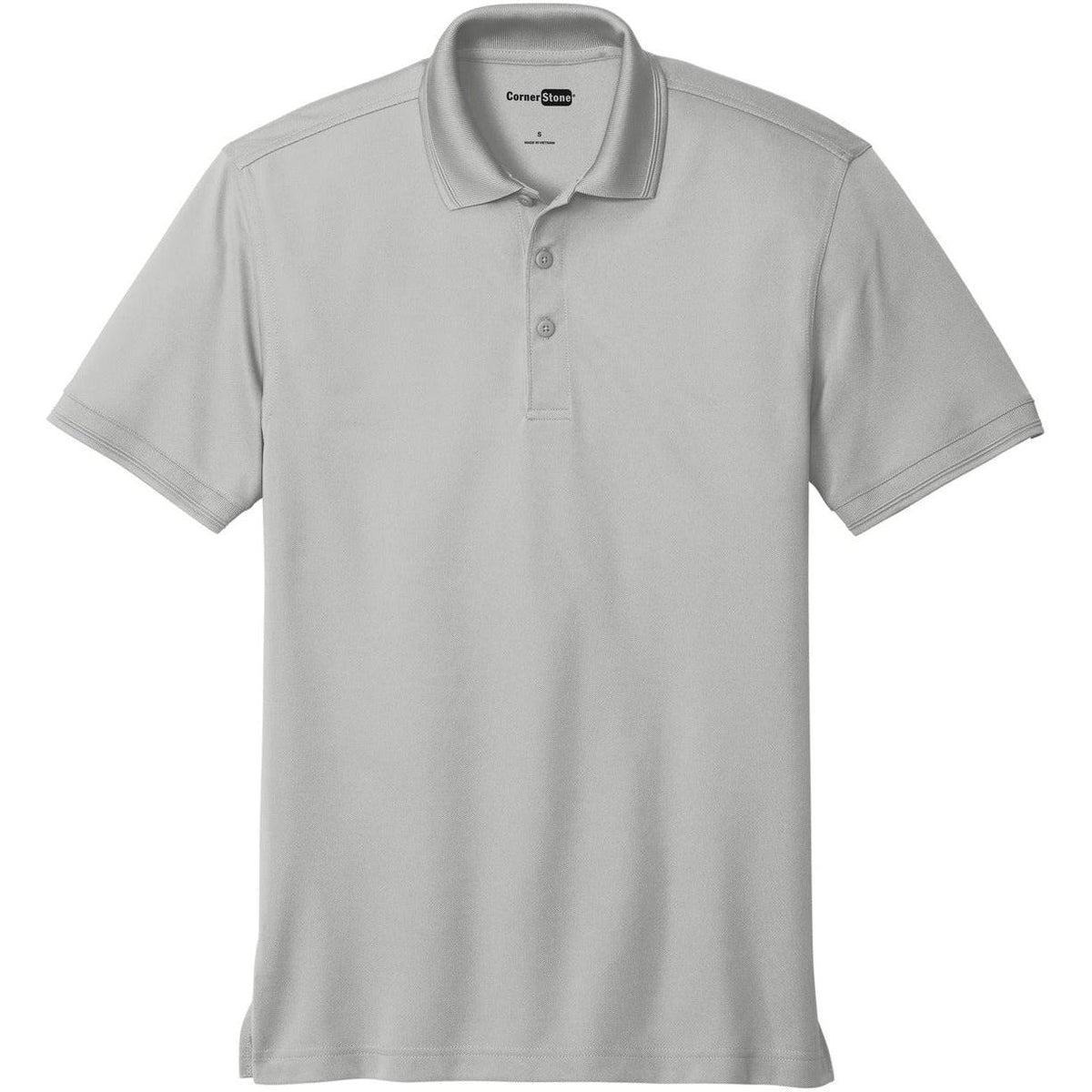 no-logo CornerStone Industrial Snag-Proof Pique Polo-Regular-Cornerstone-Light Grey-XS-Thread Logic