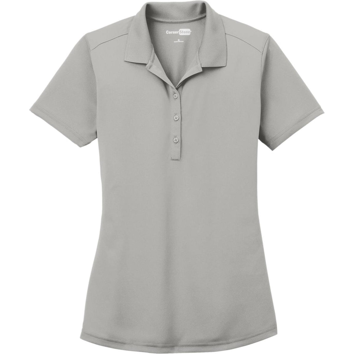 no-logo CornerStone Women's Select Lightweight Snag-Proof Polo-Regular-Cornerstone-Light Grey-XS-Thread Logic