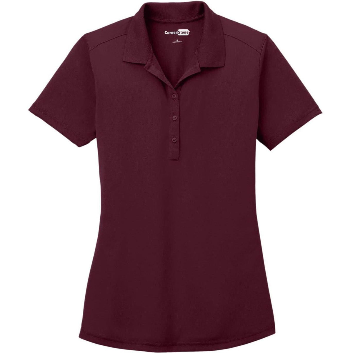 no-logo CornerStone Women's Select Lightweight Snag-Proof Polo-Regular-Cornerstone-Maroon-XS-Thread Logic