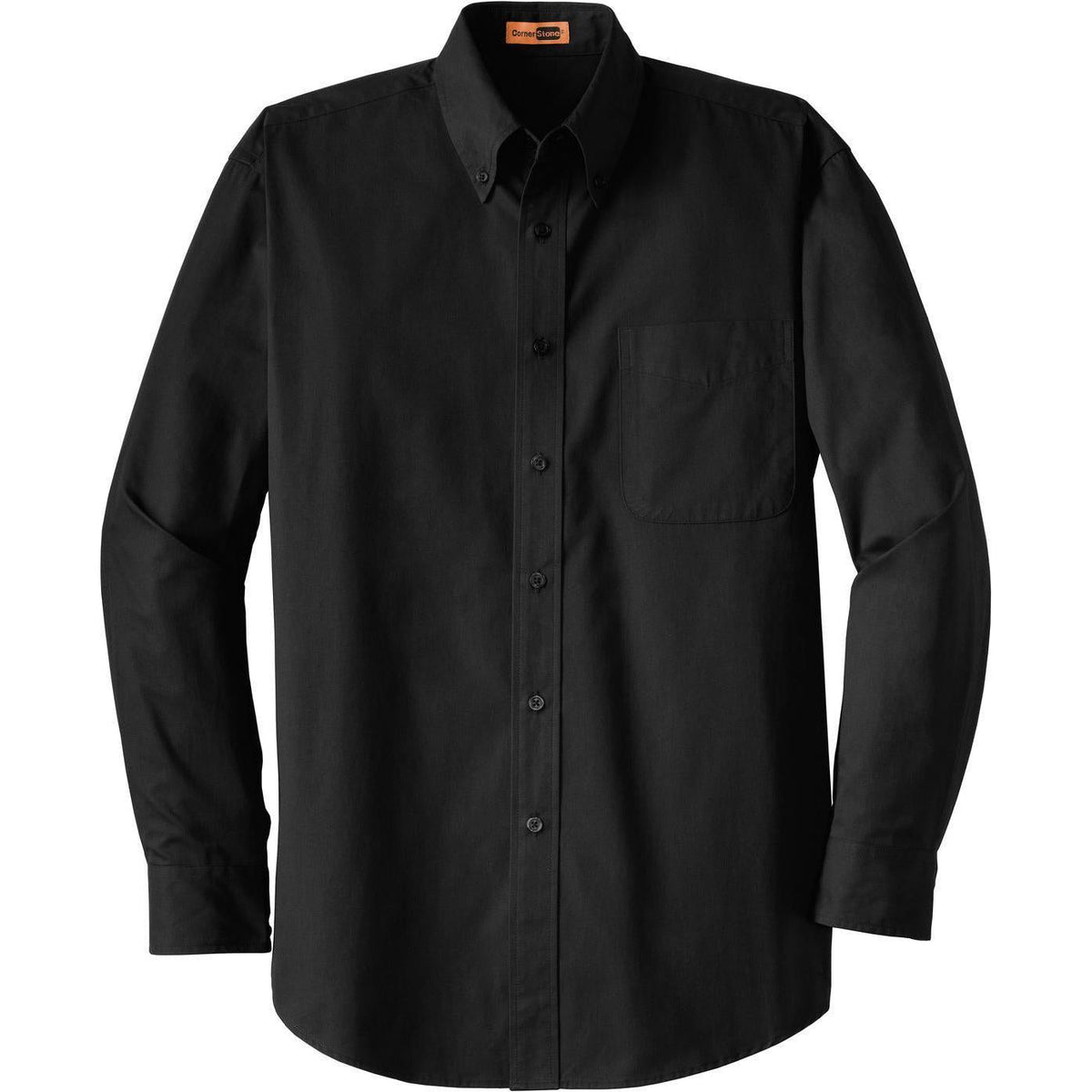 no-logo CornerStone Long Sleeve SuperPro Twill Shirt-Dress Shirts-Cornerstone-Black-S-Thread Logic