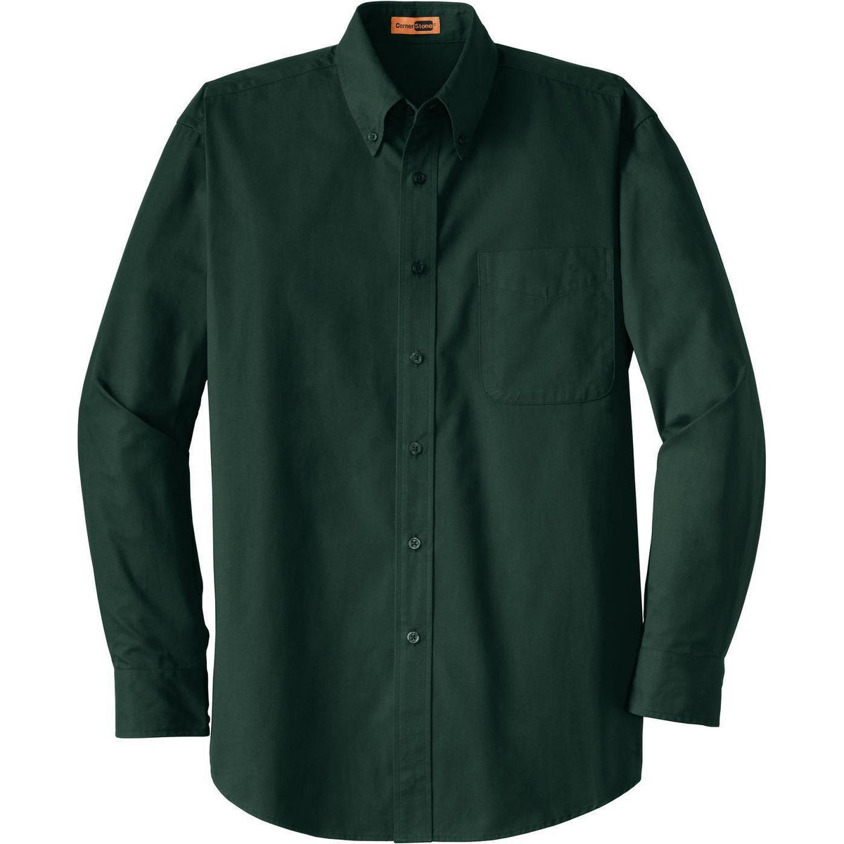 no-logo CornerStone Long Sleeve SuperPro Twill Shirt-Dress Shirts-Cornerstone-Dark Green-S-Thread Logic