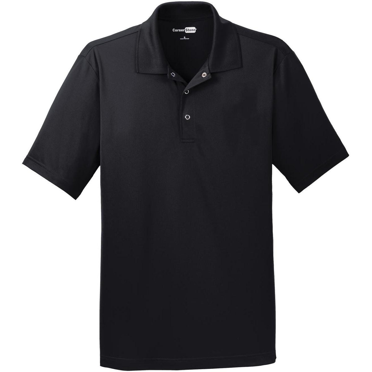 no-logo CornerStone Micropique Gripper Polo-Regular-Cornerstone-Black-S-Thread Logic