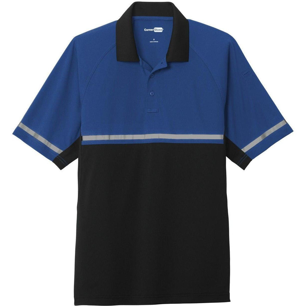 no-logo CornerStone Select Lightweight Snag-Proof Enhanced Visibility Polo-Regular-Cornerstone-Royal/Black-S-Thread Logic