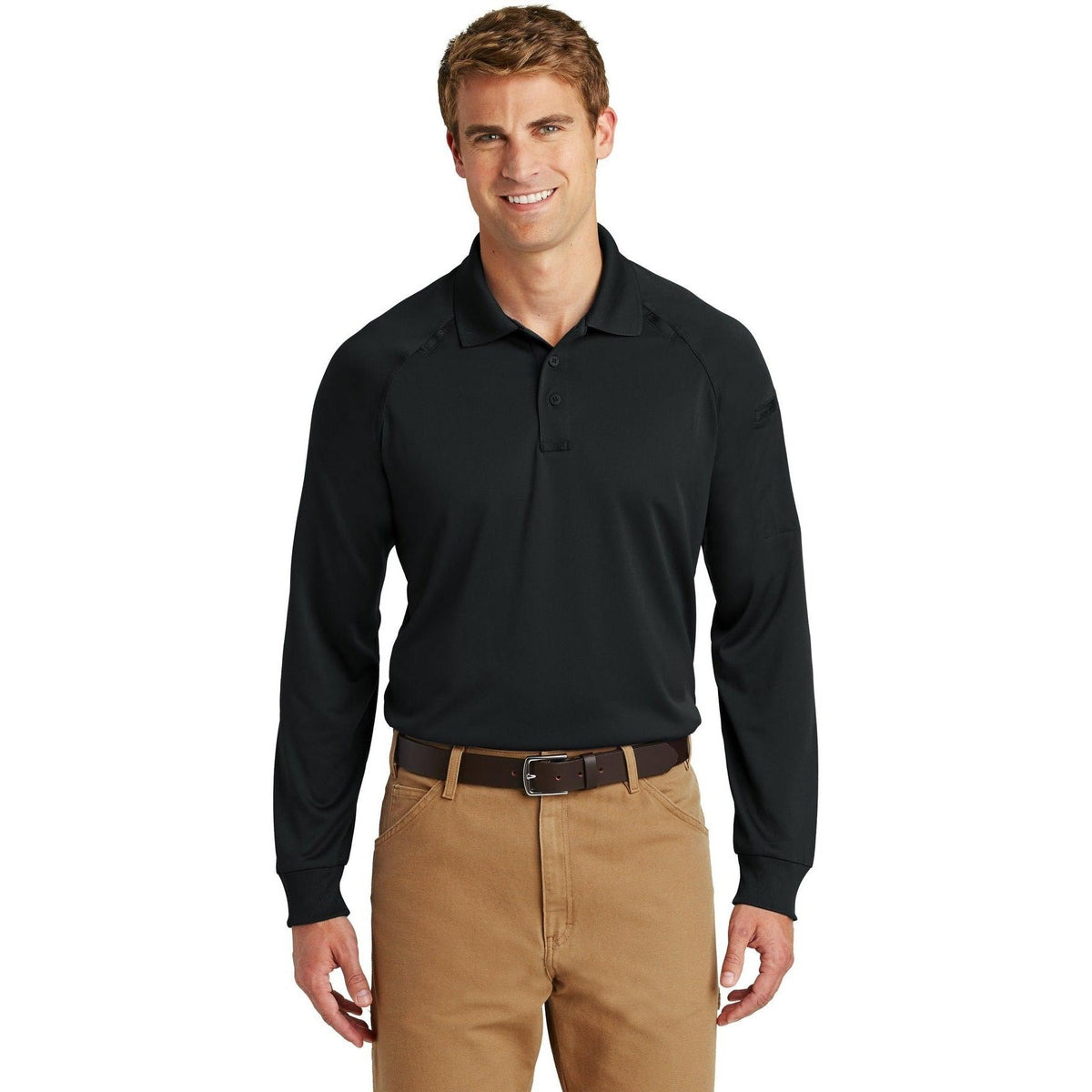 no-logo CornerStone Select Long Sleeve Snag-Proof Tactical Polo-Regular-Cornerstone-Thread Logic