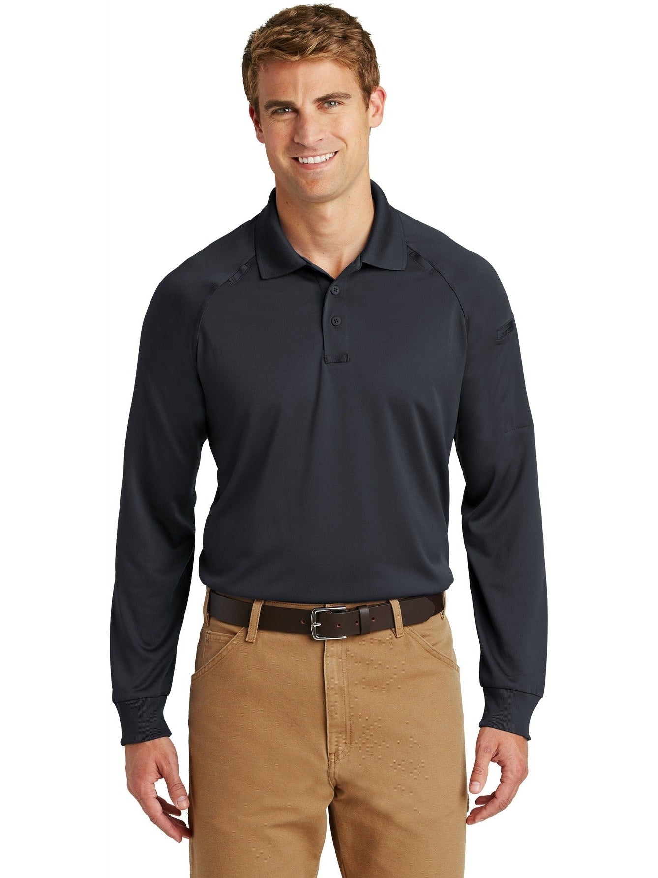 no-logo CornerStone Select Long Sleeve Snag-Proof Tactical Polo-Regular-Cornerstone-Thread Logic