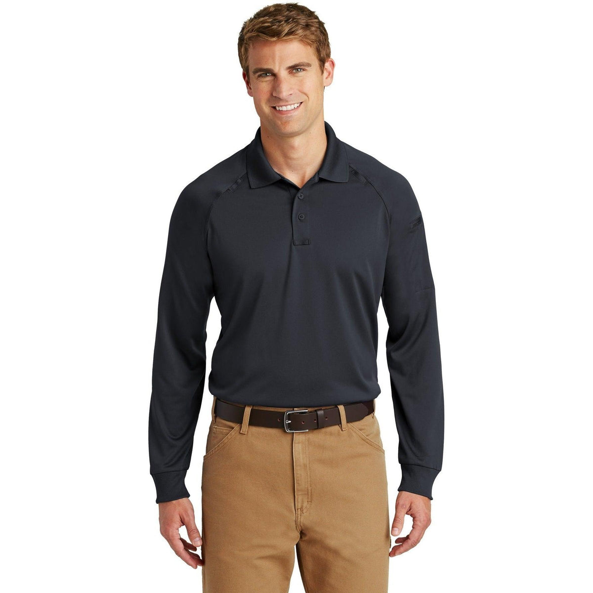 no-logo CornerStone Select Long Sleeve Snag-Proof Tactical Polo-Regular-Cornerstone-Thread Logic