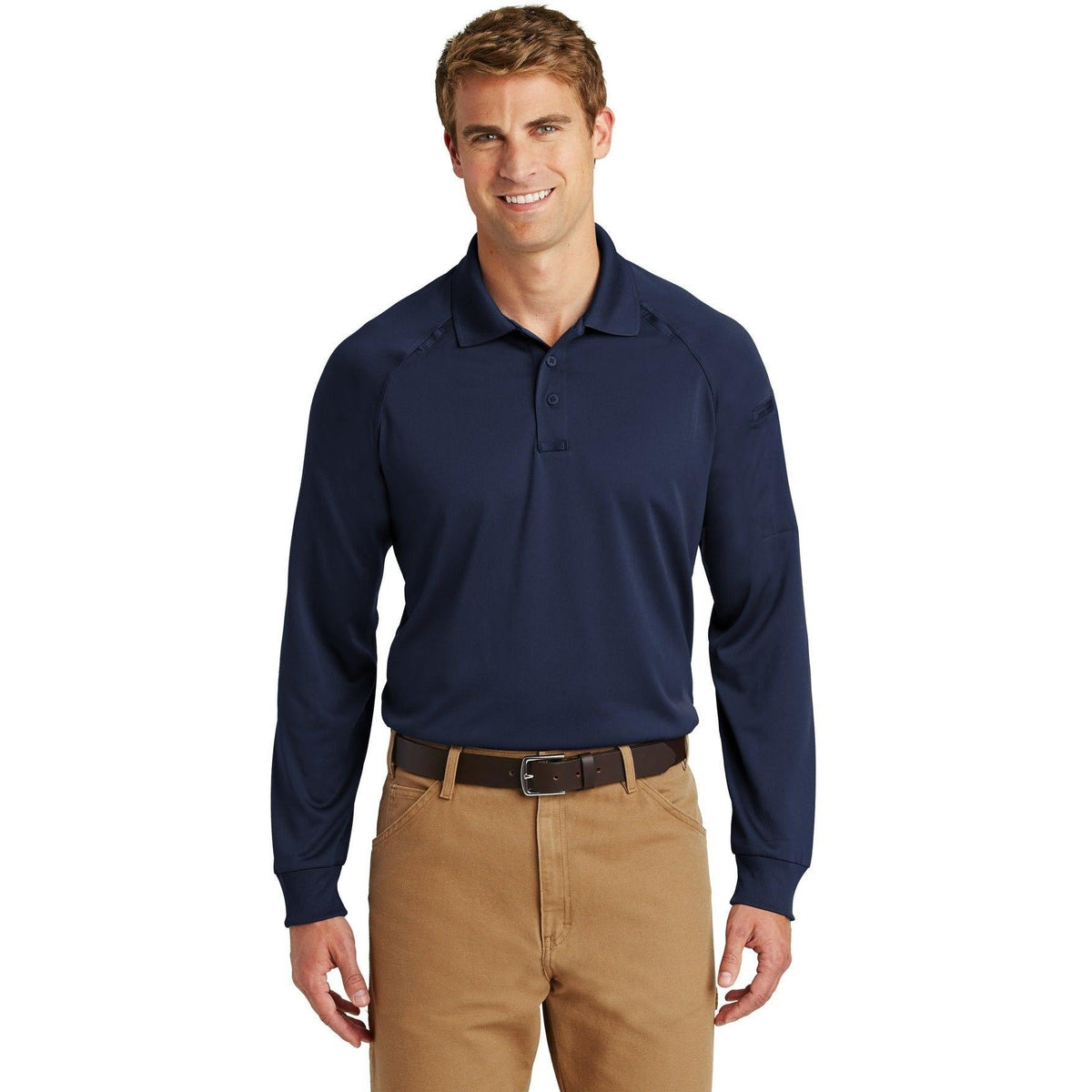 no-logo CornerStone Select Long Sleeve Snag-Proof Tactical Polo-Regular-Cornerstone-Thread Logic