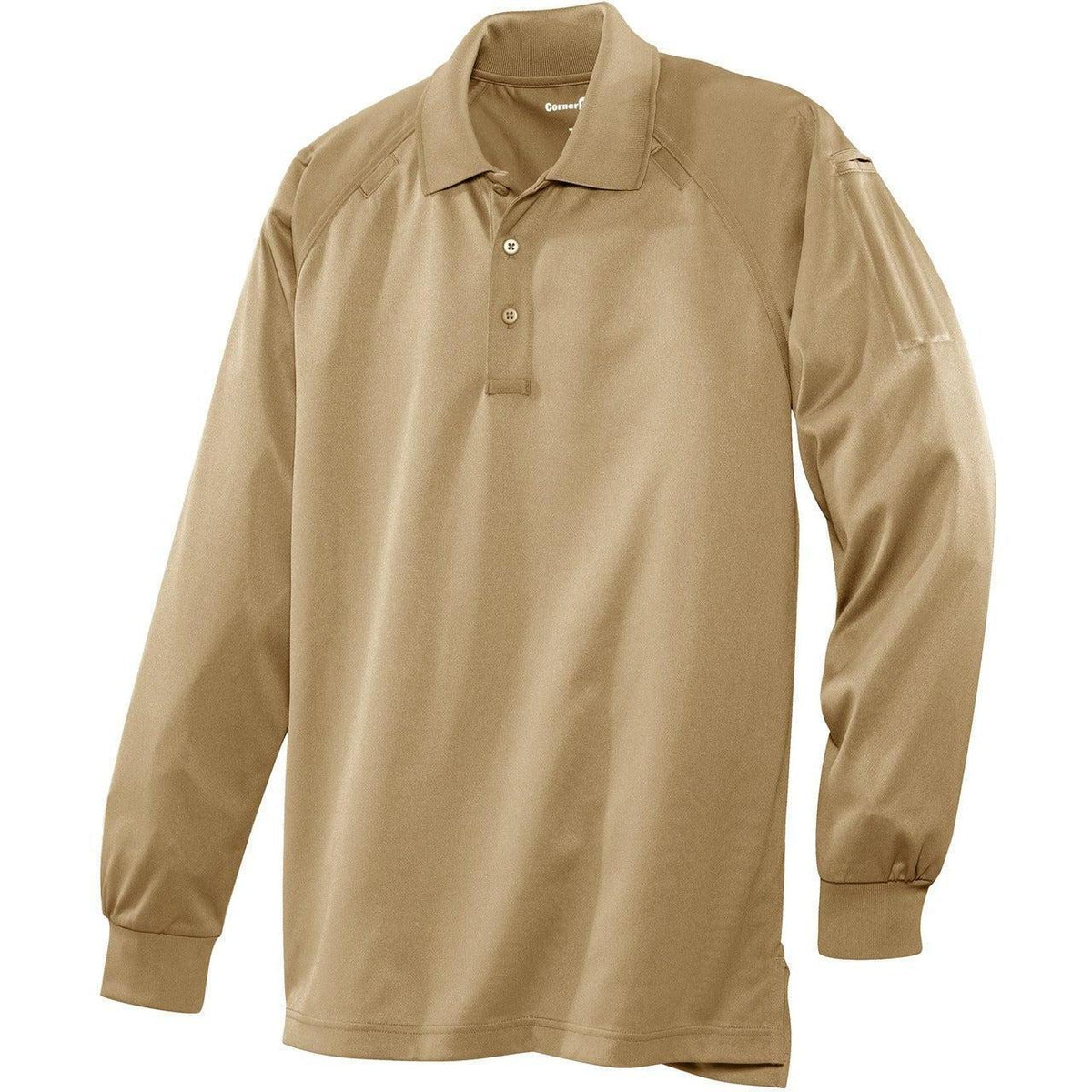 no-logo CornerStone Select Long Sleeve Snag-Proof Tactical Polo-Regular-Cornerstone-Tan-S-Thread Logic