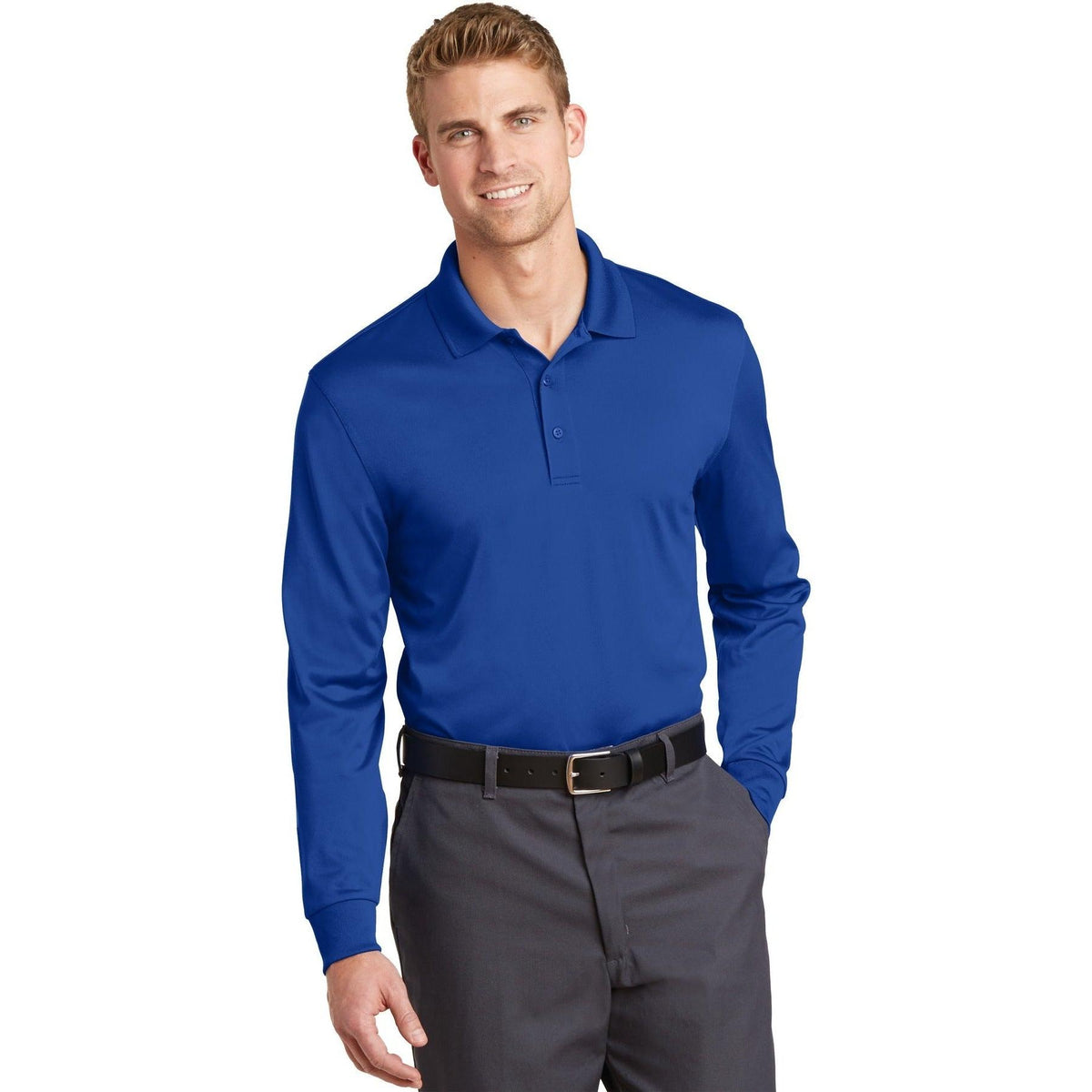 no-logo CornerStone Select Snag-Proof Long Sleeve Polo-Regular-Cornerstone-Thread Logic