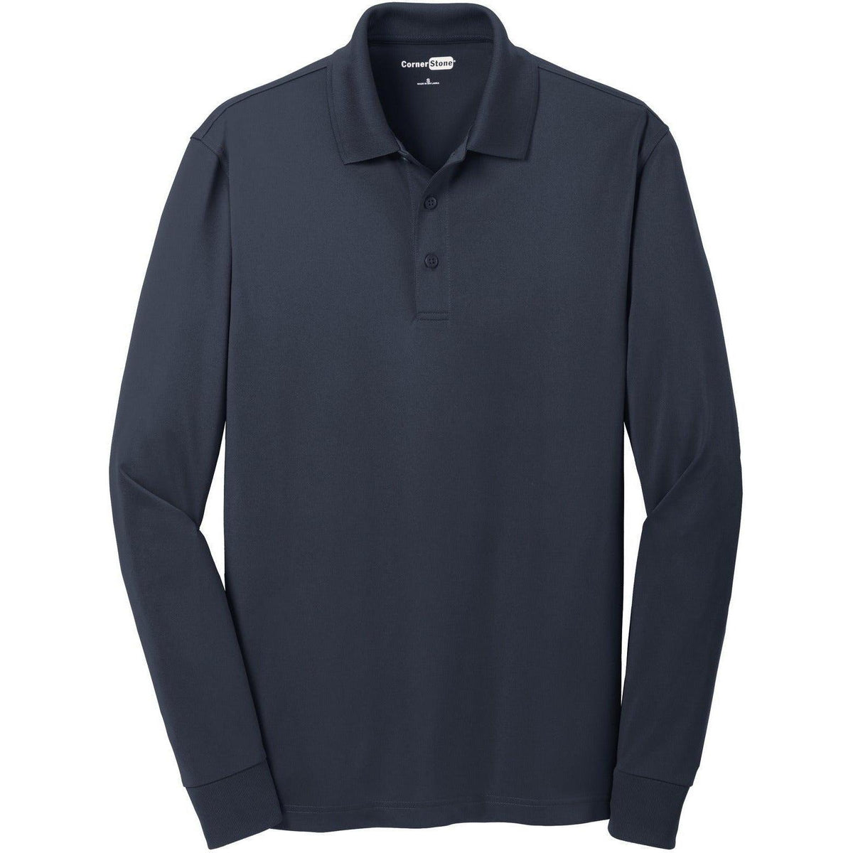 no-logo CornerStone Select Snag-Proof Long Sleeve Polo