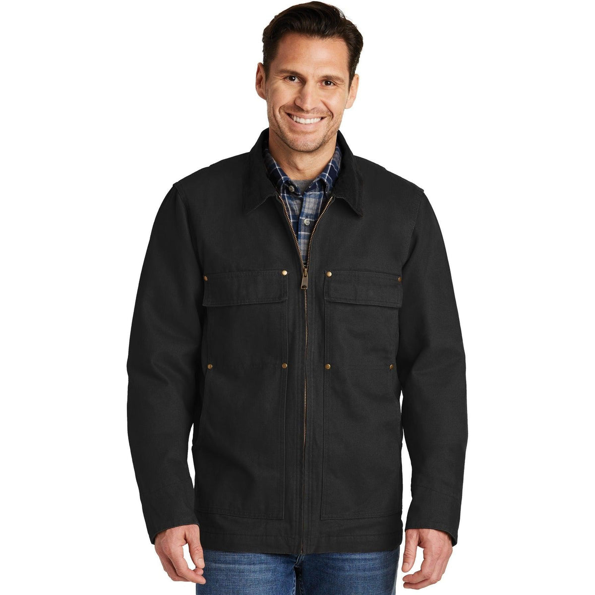 no-logo CornerStone Washed Duck Cloth Chore Coat-Active-Cornerstone-Thread Logic