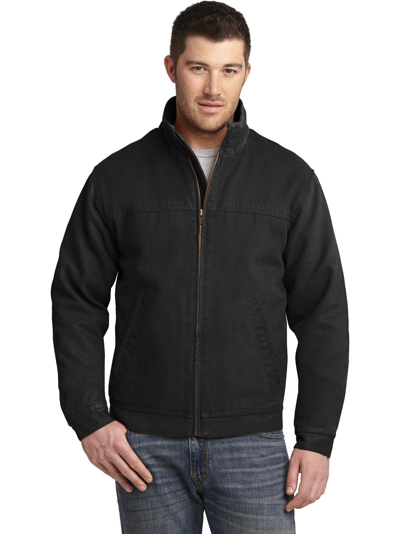no-logo CornerStone Washed Duck Cloth Flannel-Lined Work Jacket-Regular-Cornerstone-Thread Logic