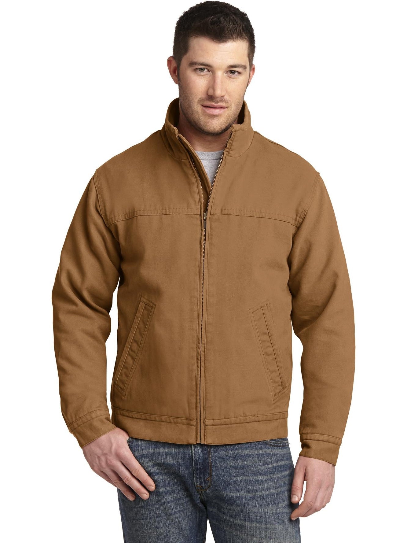 no-logo CornerStone Washed Duck Cloth Flannel-Lined Work Jacket-Regular-Cornerstone-Thread Logic