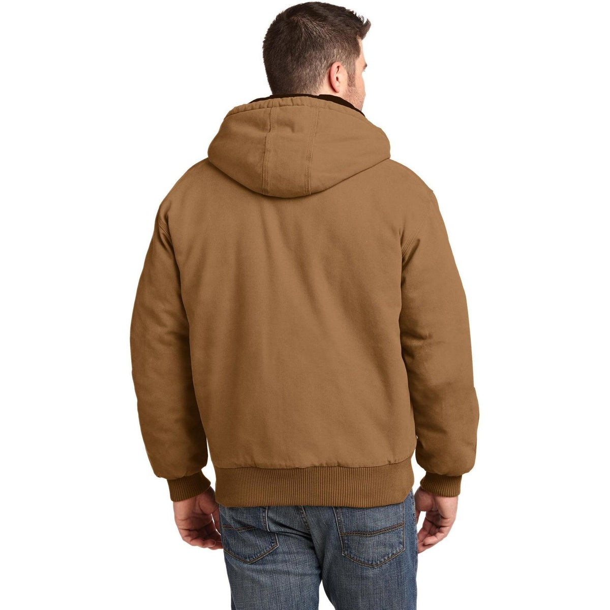 no-logo CornerStone Washed Duck Cloth Insulated Hooded Work Jacket-Regular-Cornerstone-Thread Logic