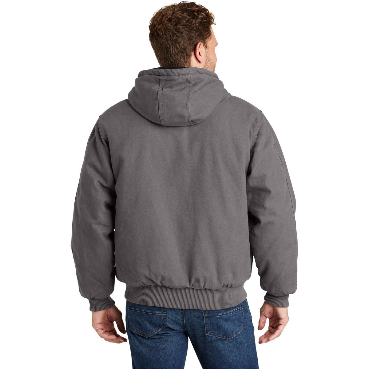 no-logo CornerStone Washed Duck Cloth Insulated Hooded Work Jacket-Regular-Cornerstone-Thread Logic