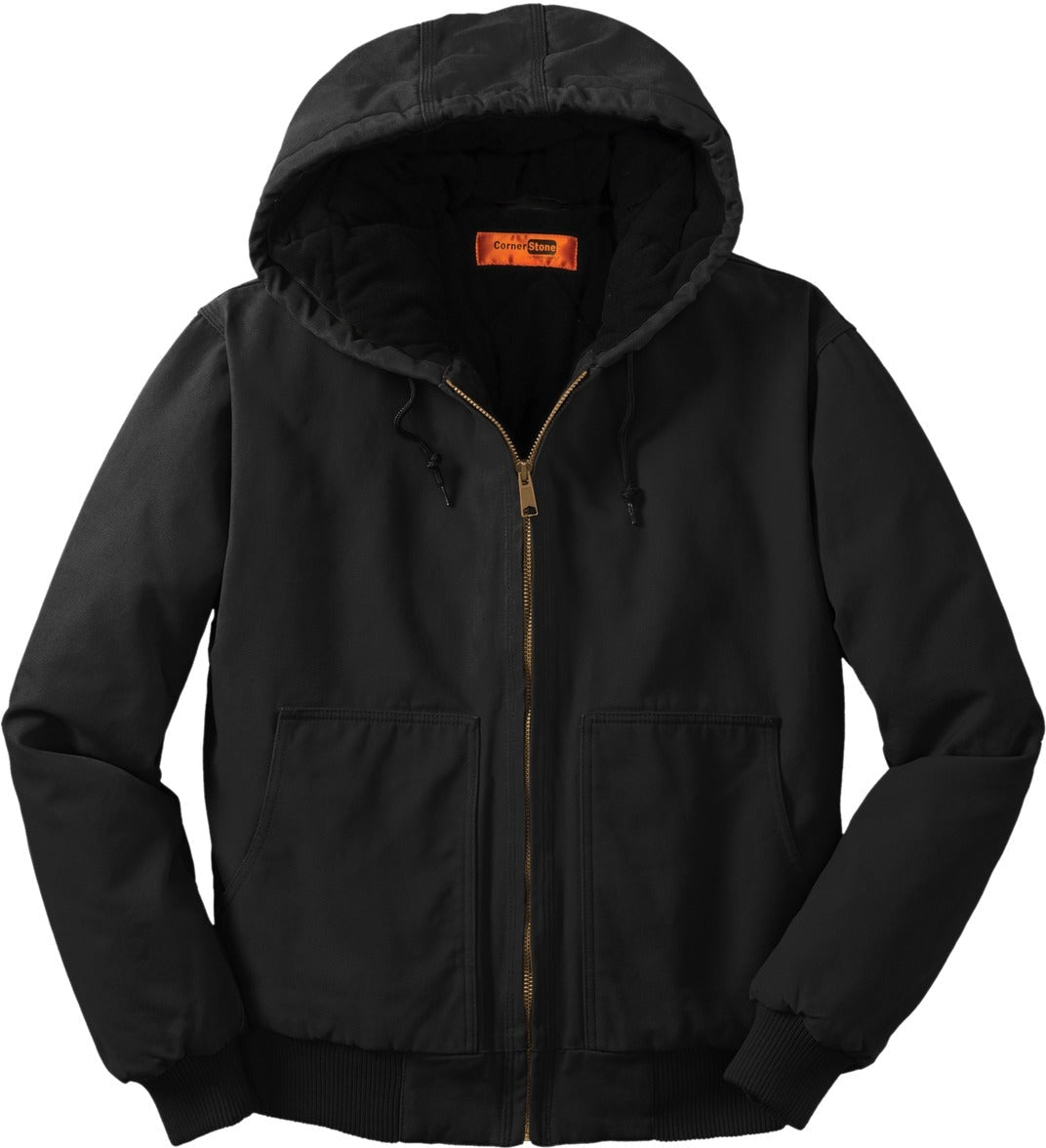 CornerStone Washed Duck Cloth Insulated Hooded Work Jacket
