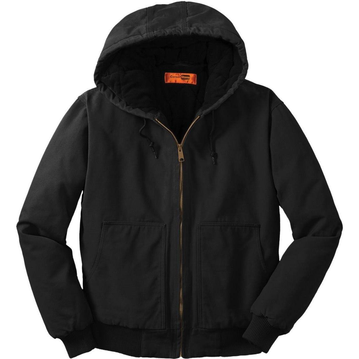 no-logo CornerStone Washed Duck Cloth Insulated Hooded Work Jacket