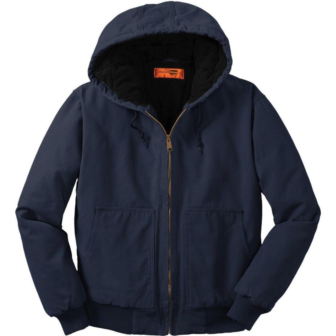 no-logo CornerStone Washed Duck Cloth Insulated Hooded Work Jacket