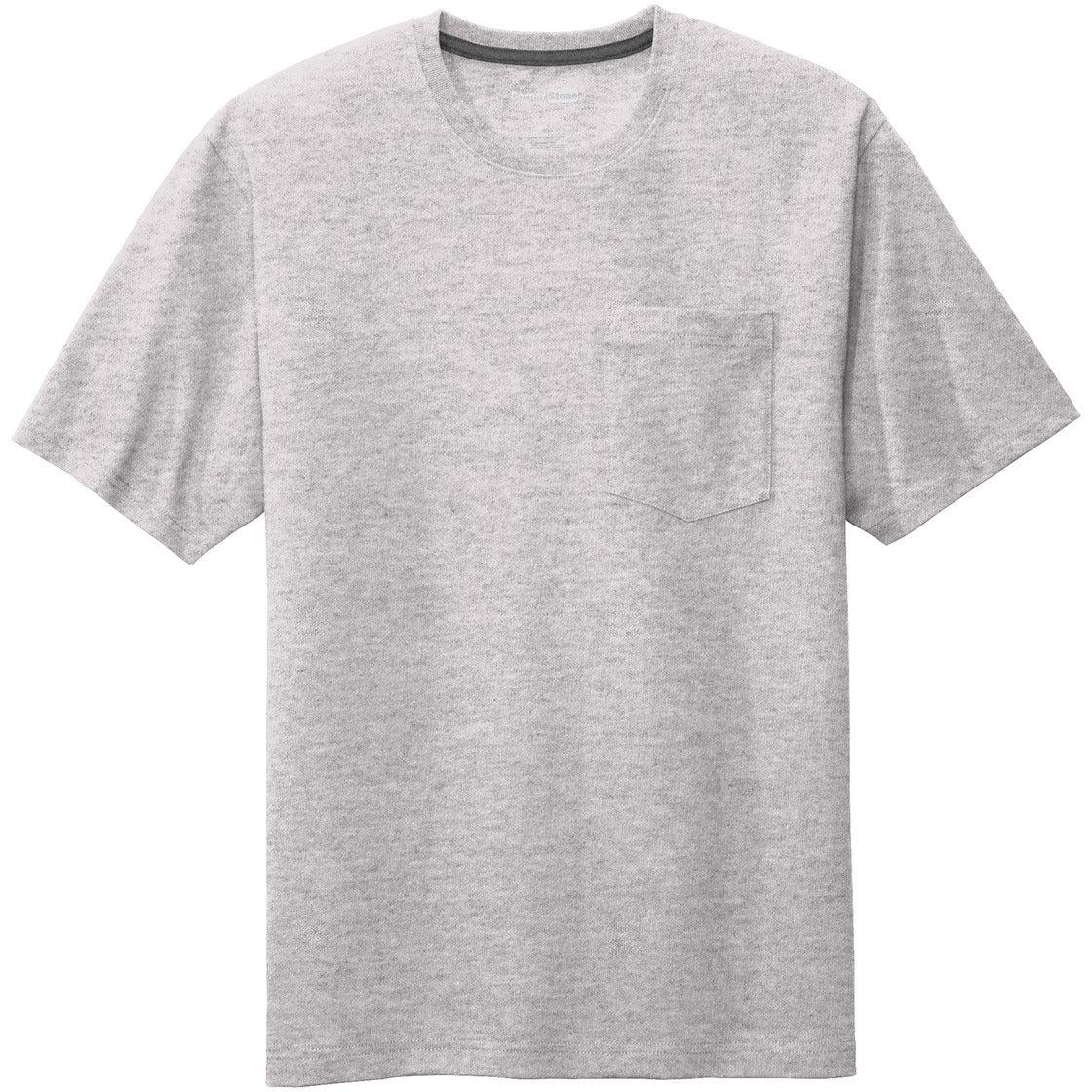 no-logo CornerStone Workwear Pocket Tee-Polos-Cornerstone-Heather Grey-S-Thread Logic